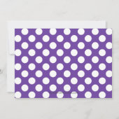双生児の女の子の傘のベビーシャワーの招待状の紫色 招待状 (裏面)