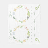 双生児の成長トラッカー男女兼用恐竜 フリースブランケット (正面)