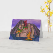 双生児の最初バースデー・カード2のかわいいパッチワークDrago カード (黄色い花)