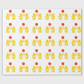 双生児の最初誕生日の包装紙、一致カード ラッピングペーパー (フラット)