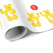 双生児の最初誕生日の包装紙、一致カード ラッピングペーパー (ロールコーナー)