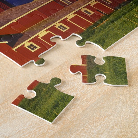 双生児の歴史的な円形の納屋はモンタナを繋ぎます ジグソーパズル (側面)