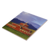 双生児の歴史的な円形の納屋はモンタナを繋ぎます タイル (側面)