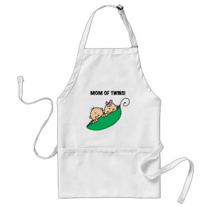 双生児の母がTシャツとギフトを着た スタンダードエプロン