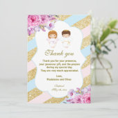 双生児の洗礼の聖餐のサンキューカードの天使 サンキューカード (スタンド正面)