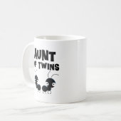 双生児の男の子の叔母さん コーヒーマグカップ (正面左)