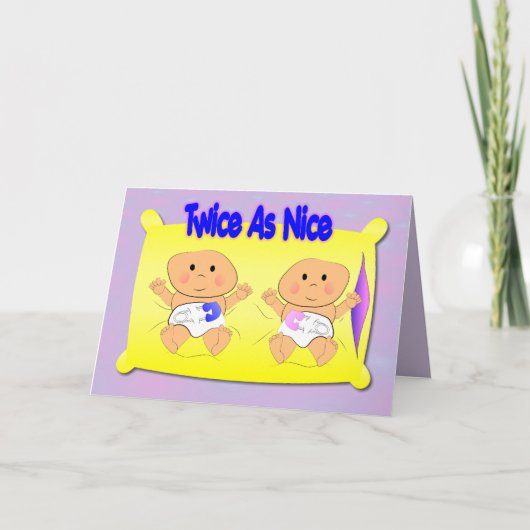 双生児の発表カード 案内状 (正面)