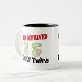 双生児の睡眠によって奪い取られるパパ ツートーンマグカップ (正面左)