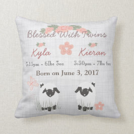 双生児の誕生のベビーの枕子ヒツジの男の子の女の子の子供部屋 クッション