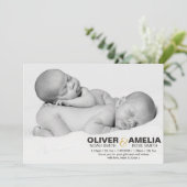 双生児の誕生の発表かサンキューカード サンキューカード (スタンド正面)