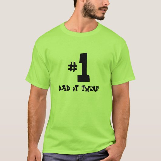 双生児の#1パパ Tシャツ (正面)