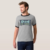 双生児のTシャツのパパ Tシャツ (正面フル)