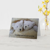 双生児はお祝いに耐えます カード (黄色い花)