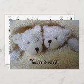 双生児はベビーシャワーの招待に耐えます 招待状 (正面/裏面)