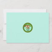 双生児はベビーシャワー招待状の男の子の女の子をまねます 招待状 (裏面)