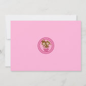 双生児はベビーシャワー招待状ピンクMM2をまねます 招待状 (裏面)