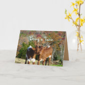 双生児は大事な行事をカードカスタマイズ カード (黄色い花)