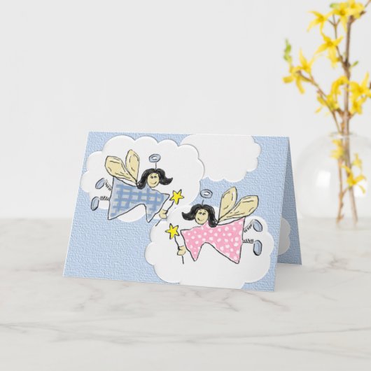 双生児カード カード (黄色い花)