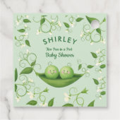 双生児シャワー男女兼用の2匹のエンドウ フェイバータグ (裏面)