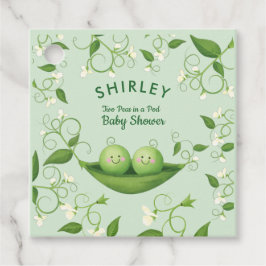 双生児シャワー男女兼用の2匹のエンドウ フェイバータグ