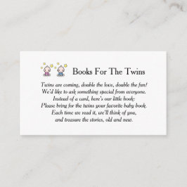 双生児ベビー向けの本、要請、双生児ミックス エンクロージャーカード