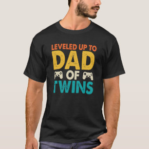 双生児レトロのパパに達したタイポグラフィ おもしろい Tシャツ