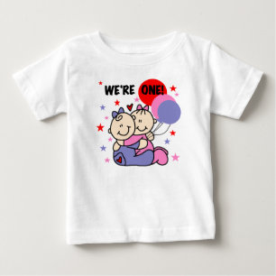 双生児私達は1つの最初誕生日です ベビーTシャツ