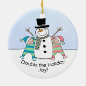 双生児: 二重休日の喜び! セラミックオーナメント (裏面)