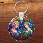 双生児〔占星術の〕十二宮図 キーホルダー (裏面)