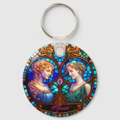 双生児〔占星術の〕十二宮図 キーホルダー (裏面)