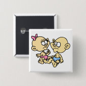 双生児 缶バッジ (正面&裏面)