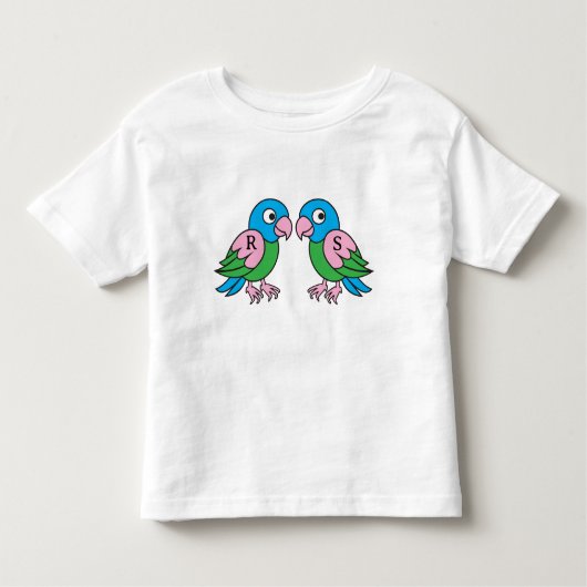 双生子オウム トドラーTシャツ (正面)
