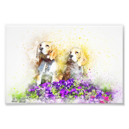 双生犬 フォトプリント            (正面)