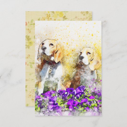 双生犬 出欠カード (正面/裏面)