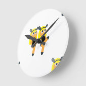 双生絵文字 ラウンド壁時計 (傾斜)