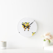 双生絵文字 ラウンド壁時計 (ホーム)