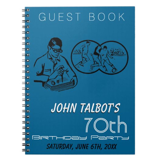 双眼サッカー70thバースデーパーティーゲストブック ノートブック (正面)