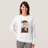 双眼鏡とのクリスマスGreetingSanta Tシャツ (正面フル)