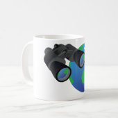 双眼鏡とアースマグ コーヒーマグカップ (正面左)