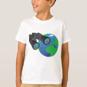 双眼鏡と地球の少年 Tシャツ (正面)