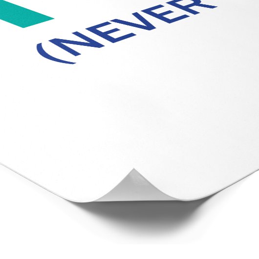 双眼鏡なしで決して ポスター (角)