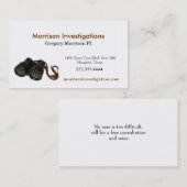 双眼鏡の私立探偵の名刺 名刺 (正面/裏面)