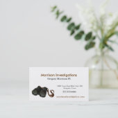 双眼鏡の私立探偵の名刺 名刺 (スタンド正面)