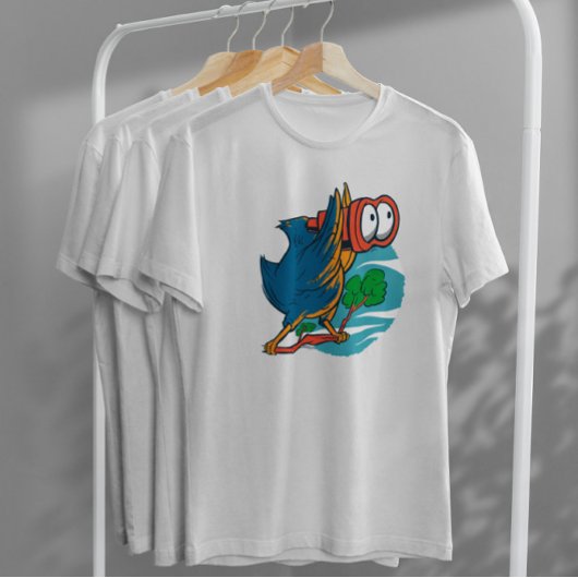 双眼鏡の鳥 Tシャツ