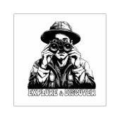 双眼鏡を使用した探索と探索 ラバースタンプ (インプリント)