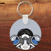 双眼鏡ベクトル キーホルダー (正面)