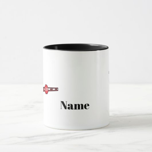 双眼鏡マ縁どグを持つ米国のパトロールエージェント マグカップ (中央)