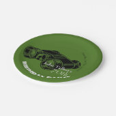 双眼鏡70thバースデーパーティー紙プレート ペーパープレート (アングル)