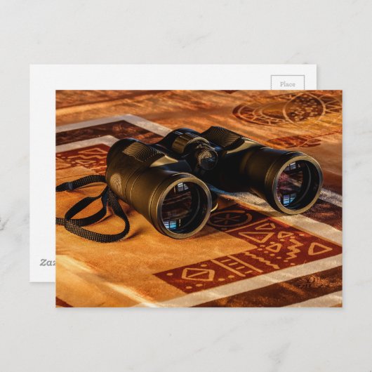 双眼鏡、グリフ、絵文字、エクスプローラ、旅行 ポストカード (正面/裏面)