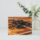 双眼鏡、グリフ、絵文字、エクスプローラ、旅行 ポストカード (スタンド正面)